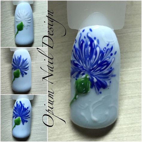 Photo Scottish Nails, Nail Art Fleur, Nail Designs Tutorial, Floral Nail Art, Flower Nail Art, I Love Nails, Nail Art Galleries, Floral Nails, Nail Art Tutorial