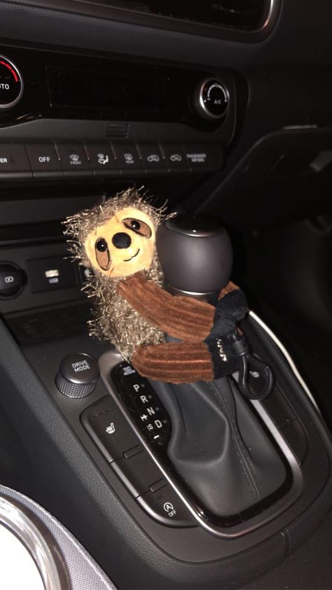 Sloth Car Accessories, Gray Car Interior Decor, Decorating Boyfriends Car, Brown Car Decor, Interior Car Design, Cozy Car Interior, Car Interior Aesthetic, Car Design Ideas, Cozy Car