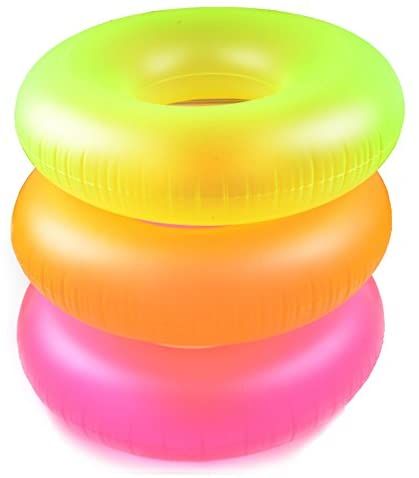 Amazon.com: 3 Pack Intex Neon Frost Swim Tubes Inflatable 36" Pool Floats and Rings: Gateway Neon Pool Parties, Cute Pool Floats, Cool Pool Floats, Unique Halloween Decorations, Pool Floats For Adults, Pool Floaties, Inflatable Float, Round Pool, Tropical Pool