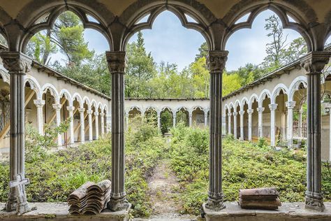 Sweetheart, Let’s See Who’s Watering You / 15th, 16th, And 19th-Century Cloister, Occitanie Region Cloister Garden, Gothic Atrium, Medieval Courtyard, Early Gothic Architecture, Diocletian's Palace, Convent Garden, Mediterranean Aesthetic, Abandoned Churches, Paradise Garden