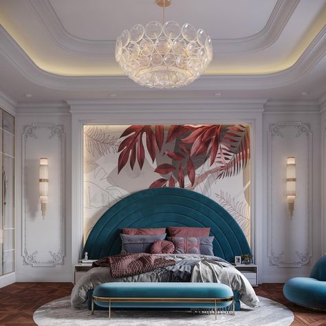 Circular Headboard Design, Neoclassical Bedroom, Classical Bedroom, Bedroom Design Styles, Unique Bedroom Design, Kids Room Interior Design, Bedroom Decor Inspiration, Kids Interior Room, Bedroom Furniture Design