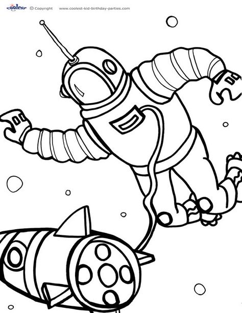 Printable Space Coloring Page 1 - Coolest Free Printables Space Coloring Sheet, Astronaut Coloring, Solar System Coloring Pages, Planet Coloring Pages, Coloring Pages For Teenagers, Space Coloring Pages, Space Theme Party, Space Activities, About Space