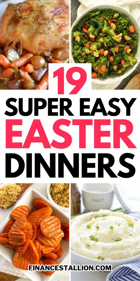 Explore the best Easter dinner ideas to make your holiday feast unforgettable. From traditional Easter dinner recipes like succulent lamb and ham to vegetarian dinners like roasted vegetables, and easter salad recipes, we've got them all. Delight your guests with easy Easter appetizers, spring salads, and easy Easter desserts that are sure to impress. Plus, you'll also find spring soup recipes for healthy spring dinner ideas. Perfect for family gatherings and Easter dinners on a budget. Healthy Easter Dinner Recipes, Easy Easter Dinner Ideas, Vegan Easter Dinner, Easter Salad Recipes, Spring Soup Recipes, Easter Dinner Ideas, Easter Appetizers Easy, Easy Easter Dinner, Easter Salad