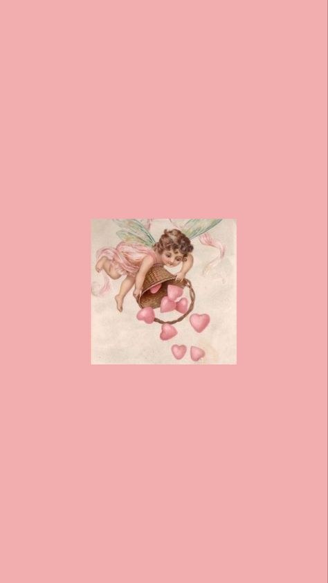 Cupid Wallpaper, Pinky Wallpaper, Vision Board Wallpaper, Angel Wallpaper, Valentines Wallpaper, Sanrio Wallpaper, Pastel Pink Aesthetic, Iphone Wallpaper Vintage, Samsung Wallpaper