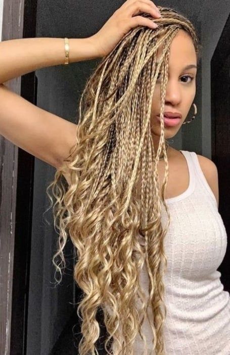 Barbershop Photography, Blonde Dreadlocks, Faux Loc, Blonde Balayage Highlights, Blonde Box Braids, Crochet Box, Hot Hair Colors, Blonde Braids, Long Box Braids