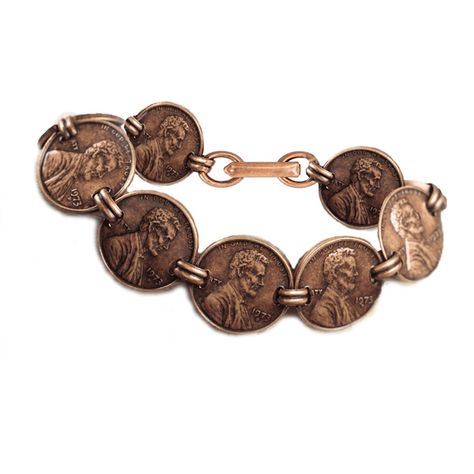 Penny Bracelet, Copper Penny, American Coins, Penny Coin, Lincoln Memorial, Coin Bracelet, Copper Coins, Toggle Bracelet, Bracelet Online