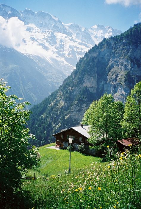 Gimmelwald, Switzerland Scenery Beach, Phuket Island, Adventure Vacation, Nature Scenery, Voyage Europe, Small Cabin, Hotel Resort, Alam Yang Indah, Travel Adventure