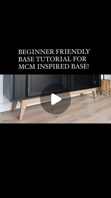 Furniture Base Diy, Diy Mid Century Modern Furniture, Furniture Remake, Diy Mid Century Modern, Diy Mid Century, Furniture Refinishing, Instagram Tutorial, Wood Working For Beginners, Mid Century Modern Furniture