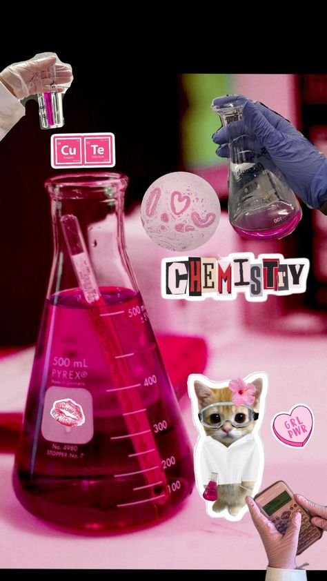 Chemical Laboratory Aesthetic, Biochemistry Aesthetic Wallpaper, Pink Stem Aesthetic, Bio Chemistry Aesthetic, Pink Chemistry Aesthetic, Pharmacist Wallpaper, Chemistry Student Aesthetic, Chemistry Lab Aesthetic, Chemical Engineering Aesthetic