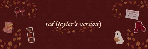 Taylor Swift Red Twitter Header, Twitter Header Taylor Swift, Red Header Twitter, Red Twitter Header, Phone Update, Taylor Swift Red Album, Fall Widgets, Profile Banners, Homescreen Icons