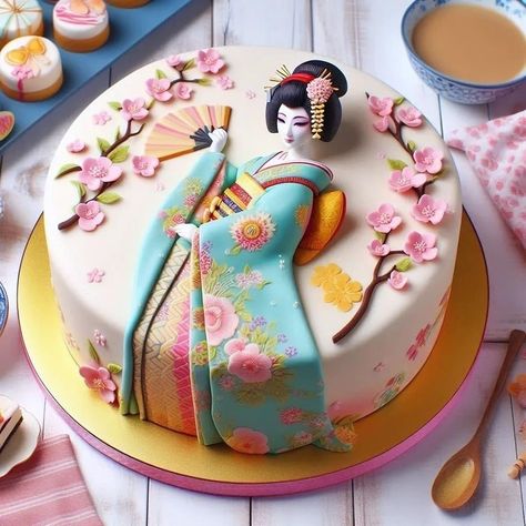 New Year's Cake, Birthday Wishes Cake, Types Of Cakes, Cake Decorating Tutorials, Japan Style, Cake Tutorial, Fancy Cakes, Cookie Cake, Cookie Desserts