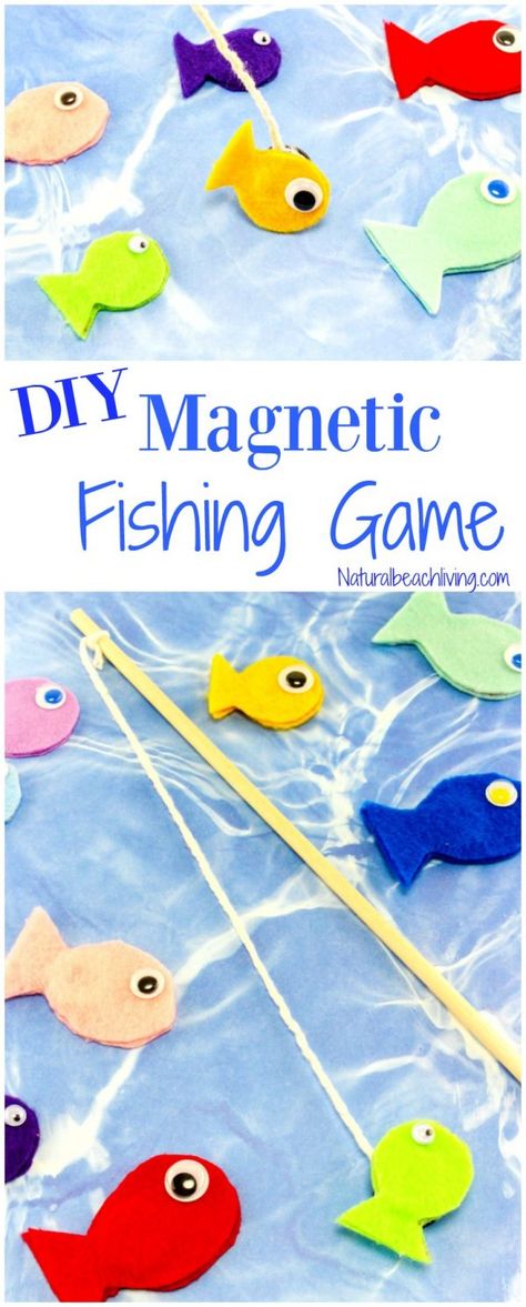 Fish Preschool, Diy Fishing Game, Fishing Games For Kids, F Alphabet, Toddler Party Games, Magnetic Fishing Game, Fish Games, Alphabet Activity, Fishing Toys