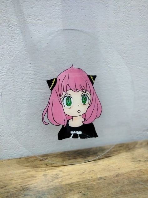 Glass painting of anime character 🎨 Painting Of Anime, Anya Forger, Unique Paintings, Glass Painting, Anime Character, Paintings, Glass, Anime