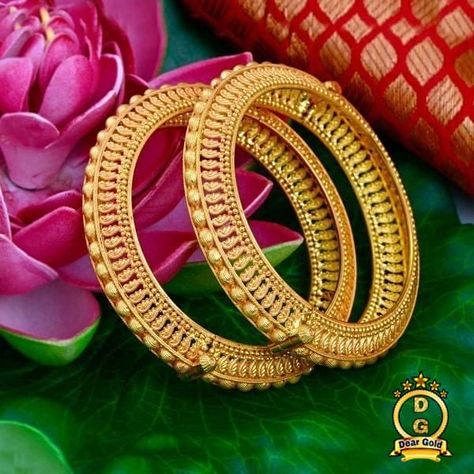 New Bengals Collection  From Dear Gold To buy Contact or WhatsApp 918837364186 Follow us on {Facebook} &{Twitter} Facebook  M.Facebook.com/DearGold.Jewelry Twitter  M.Twitter.com/DearGoldJewelry Gold Kangan Design, Kangan Design, Gold Kangan, Indian Brides Jewelry, Gold Kada, Gold Bangle Set, Bangles Gold, Online Gold Jewellery, Handmade Gold Jewellery