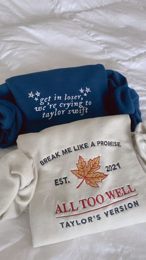 Taylor Swift Sweatshirt, Taylor Merch, All Too Well, Embroidered Crewneck, Cute Sweatshirts, Embroidered Hoodie, All Is Well, Tour Shirt, Embroidered Sweatshirts