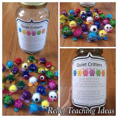 Teacher Uses "Quiet Critters" To Encourage Students To Be Quiet. -InspireMore Classroom Diys, Quiet Critters, Relief Teaching Ideas, Behavior Tips, Conscious Discipline, Classroom Hacks, Substitute Teaching, Esl Classroom, Classroom Behavior Management