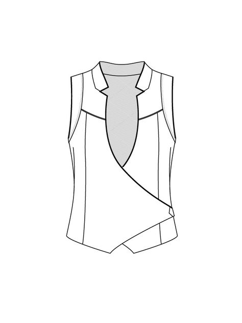 Vest Flat Drawing, Vest Technical Drawing, Vest Sketch, Fashion Model Drawing, Fashion Infographic, Womens Denim Vest, Fashion Illustration Tutorial, Fashion Illustrations Techniques, Dress Design Drawing