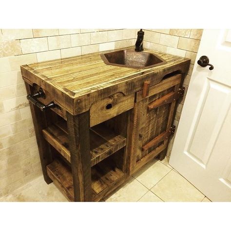 Interesting Art, How To Make An, Single Vanity, Tree Branches, Storage Chest, Bathroom Vanity, Art Pieces, Vanity, Furniture