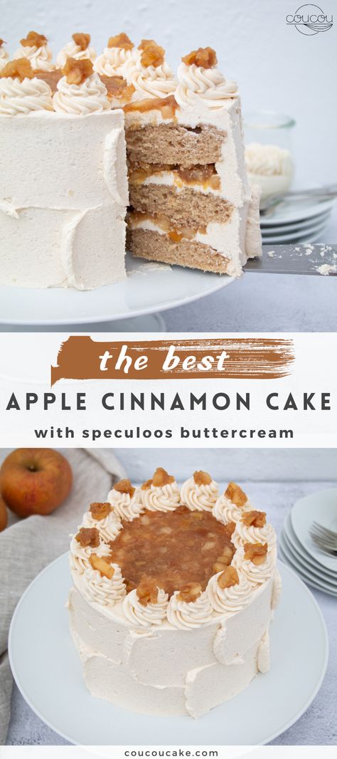 Cinnamon Apple Pie Cake, Best Fall Cakes Recipes, Cinnamon Layer Cake Recipe, Apple Cake Maple Frosting, Apple Cinnamon Birthday Cake, September Cake Flavors, Easy Cake Flavor Ideas, Thanksgiving Cake Flavor Ideas, Apple Cinnamon Spice Cake