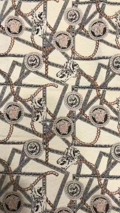 Versace Medusa Thick Jacquard Chenille Fabrics JSBH364 in 7 Colors for Jackets, Coats, Jeans, Shirts, Shorts, Suits, etc. Chenille Fabric, Jacquard Fabric, Texture Design, Textile Design, Fashion Prints, Balenciaga, Versace, Bohemian Rug, Vanilla