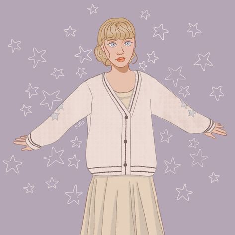 How To Draw Cardigan, Cardigan Drawing, Clara Bow, Themed Outfits, Making Ideas, Taylor Swift, Digital Drawing, Swift, Sketch Book