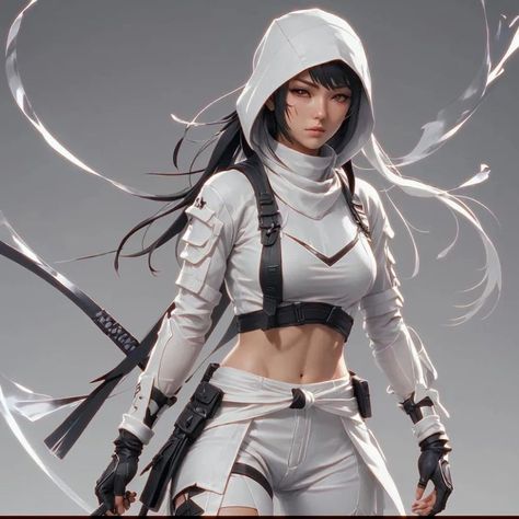 Future Ninja, Two Steps From Hell, Female Warriors, Ninja Girl, Instagram Art, Art References, Fantasy Character Design, Character Concept, Sanders