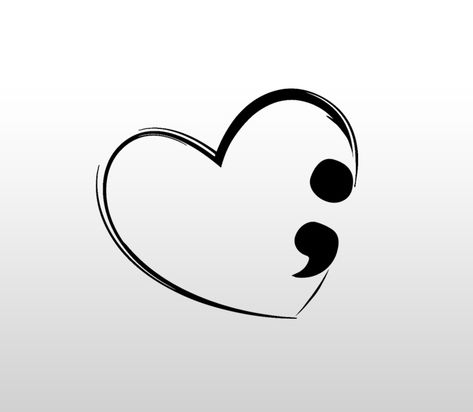 Heart Semicolon, Semicolon Tattoos, Colon Tattoo, Tattoo Catalog, Reason To Live, Tiny Wrist Tattoos, Find Purpose, Semi Colon, Health Tattoo