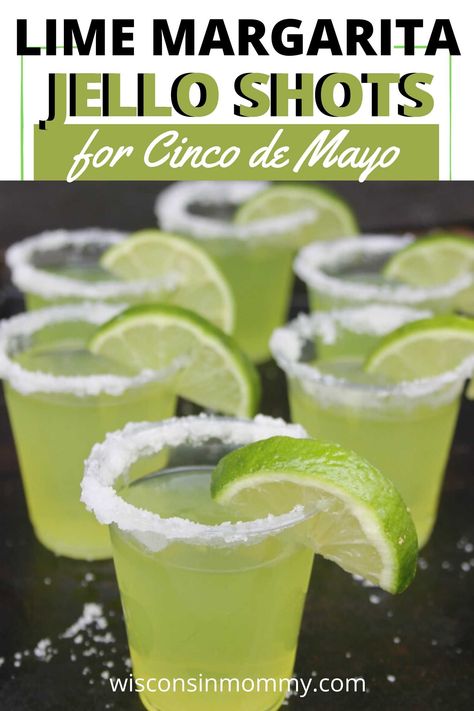 These fun and tasty lime margarita Jello shots are a perfect way to celebrate Cinco de Mayo. Easy to make in the morning and enjoy in the evening. #jelloshots #cincodemayo #margarita Margarita Jello Shots, Margarita Jello, Jello Pudding Shots, Halloween Jello Shots, Halloween Jello, Jelly Shots, Crafty Morning, Specialty Drinks, Liquor Recipes