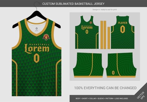 Green Jersey Design Basketball, Basketball Jersey Template, Gold Basketball Jersey, Jersey Design Basketball, Best Basketball Jersey Design, Volleyball Jersey Design, Jersey Template, Gold Basketball, Volleyball Jersey