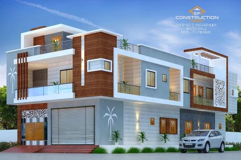 Corner House Elevation, House Design Classic, Corner Elevation, Modern Exterior House, Modern Elevation Design, Amjad Khan, Wall Elevation, Front Building Design, Exterior House Design