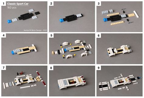 Lego Cars Instructions, Lego Sports, Japanese Sports Cars, Lego Custom Minifigures, Amazing Lego Creations, Lego Craft, Lego House, Classic Sports Cars, Custom Lego