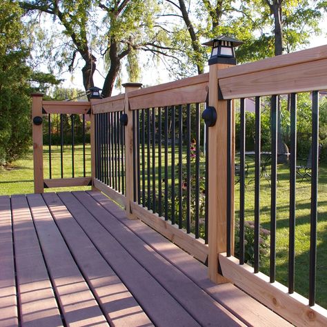 rounded metal balisters Baluster Ideas, Lake Deck, Aluminum Balusters, Deck Balusters, Deck Remodel, Patio Railing, Deck Railing Design, Pool Fun, Deck Designs Backyard