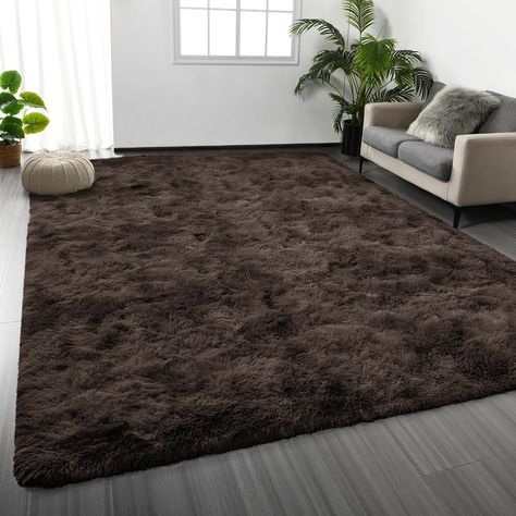 Oxford Homeware Rugs Living Room Large 200x290 cm – Brown Area Rugs for Bedroom, Lounge – Modern Super Soft Non Slip Rug Washable Floor Carpets for Bedside Dark Brown Carpet, Area Rugs For Bedroom, Bedroom Large, Bedroom Lounge, Rugs Living Room, Non Slip Rug, Rugs For Bedroom, Bedroom Area Rug, Brown Living Room