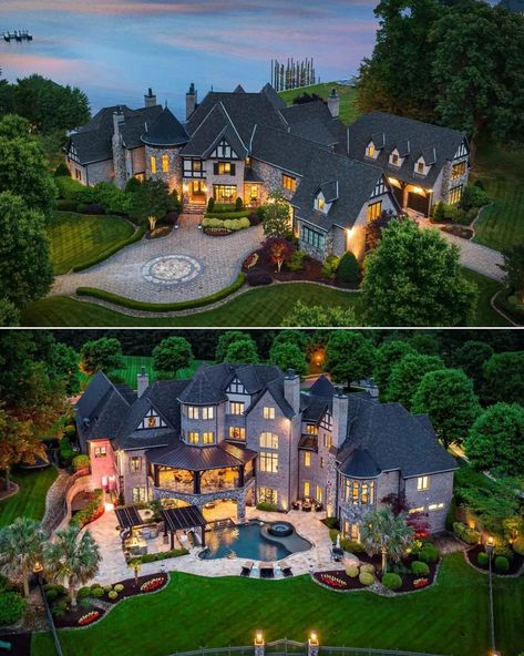 Luxurious Mansions, Big Mansions, Nascar Driver, Lincoln Logs, Lake Norman, Dream Life House, Kyle Busch, Lakefront Homes, Modern Mansion