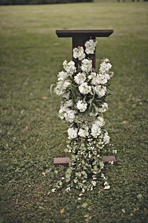 Photography By / angela-weddings.com, Stationery By / momentaldesigns.com, Design, Planning   Florals By / lceventsky.com Wedding Podium, Angela Anderson, Casual Beach Wedding, Wedding Ceremony Script, White Inspiration, Cottage Wedding, Kentucky Wedding, Floral Arrangements Diy, Wedding Ceremony Flowers