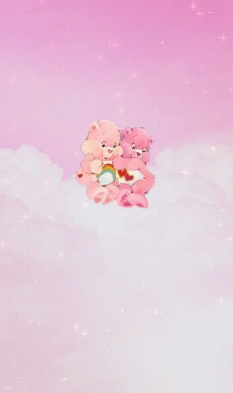 Carebear Valentine Wallpaper, Carebear Wallpaper Iphone, Pink Carebear Aesthetic, Pink Care Bear Aesthetic, Vintage Care Bears Aesthetic Wallpaper, Care Bear Wallpaper Aesthetic, Care Bears Aesthetic Wallpaper, Care Bears Background, Care Bears Aesthetic