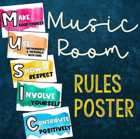 Room Rules Poster, Music Class Rules, Elementary Music Classroom Decor, Music Room Bulletin Boards, Music Classroom Posters, Music Classroom Organization, Music Room Rules, Music Classroom Bulletin Boards, Music Classroom Management