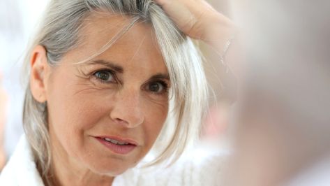 The biggest skin-care dilemmas women face past 60 — and how to fix them Transition To Gray Hair, Women Skin, Stimulate Hair Growth, Going Gray, Best Moisturizer, Hair Strand, Best Face Products, Gray Hair, Skin Care Women