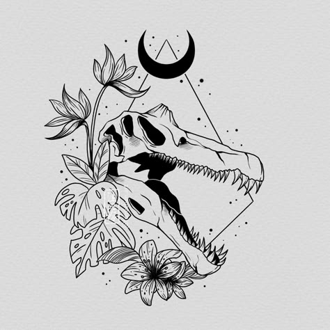 Dinosaur Skull Tattoo Design, Dinosaur Bones Tattoo, Carnotaurus Tattoo, Ankylosaurus Tattoo, Parasaurolophus Tattoo, Dinosaur Skeleton Tattoo, Brachiosaurus Tattoo, Spinosaurus Tattoo, Jurassic Park Tattoos