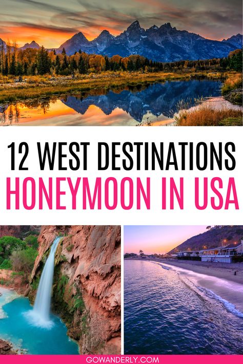 Discover the top honeymoon destinations in the USA for a romantic and adventurous getaway. Romantic Honeymoon Destinations In Usa, Honeymoon Destinations Usa, Cheap Honeymoon Destinations, Us Honeymoon Destinations, Honeymoon Usa, Cheap Honeymoon, Roadtrip Honeymoon, Mexico Honeymoon, Tropical Honeymoon