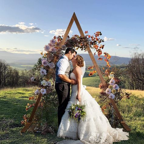 2 Pack Triangle Wooden Wedding Arch Oversized Ceremony Archway Backdrop Frame Background Flower Frame Background Flower, Triangle Arch Wedding, Wooden Wedding Arch, Circle Balloon Arch, Ceremony Archway, Wooden Wedding Arches, Balloon Arch Frame, Arch Frame, Backdrop Frame