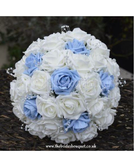 Quinceñera Bouquets, Quince Bouquet, Baby Blue Quinceanera, Rose Bridesmaid Bouquet, Small Bridal Bouquets, Quinceanera Centerpieces, Artificial Bridal Bouquets, Double Rose, Cinderella Theme