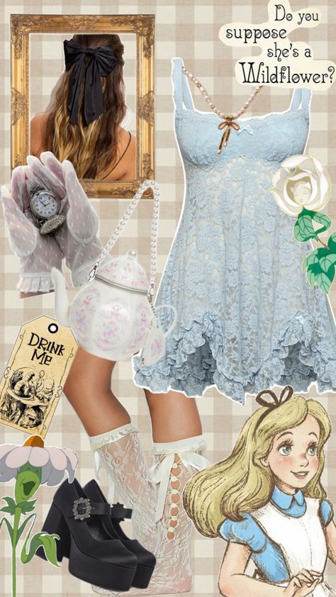 Costume inspo board Wonderland Costume Ideas, Brunette Halloween Costumes Ideas, Alice In Wonderland Costume Ideas, Brunette Halloween Costumes, Costume Ideas Group, Brunette Halloween, Carnaval Costume, Halloween Costumes Ideas, Alice In Wonderland Costume