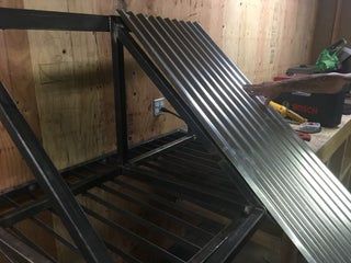 Diy Metal Awning, Corrugated Metal Awning, Metal Awnings For Windows, Basement Bathrooms, Canvas Awnings, Metal Awning, Galvanized Sheet, Steel Detail, Window Awnings