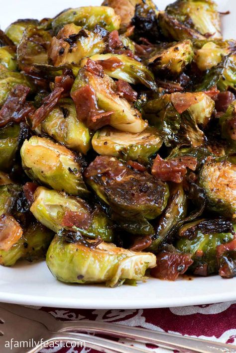 Brussels Sprouts with Sweet Chili Sauce and Capicola - A fantastic salty, smoky, sweet and spicy appetizer! Sweet Chili Sauce Recipe, Sprouts Recipes, Vegan Journey, Chili Sauce Recipe, Vegetable Appetizers, Thanksgiving 2022, Spicy Appetizers, 32nd Birthday, Side Items