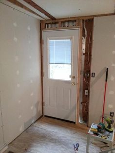 Exterior Door Installation, Mobile Home Front Door, Mobile Home Redo, Single Wide Remodel, Mobile Home Doors, Prehung Exterior Door, Mobile Home Repair, Mobile Home Exteriors, Mobile Home Makeovers