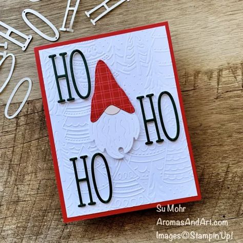 Sneak Peek of Alphabet Dies with Santa - Aromas and Art Friendly Gnomes, Kindest Gnomes, Gnome Dies, New Alphabet, Making Christmas Cards, Gnome Cards, Santa Christmas Cards, Stamped Christmas Cards, Simple Christmas Cards