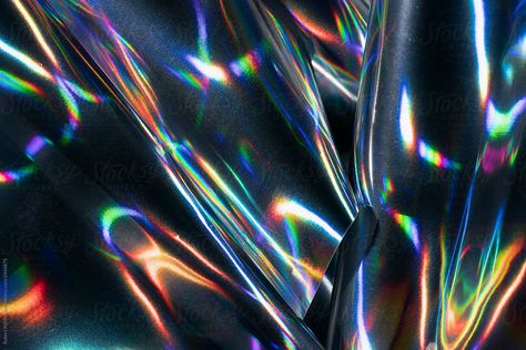 Reflection Of Light On Holographic Foils | Stocksy United Reflection Of Light, Abstract Cityscape, Black Holographic, Holographic Background, Stock Portfolio, Futuristic Background, Love Wallpaper Backgrounds, Graphic Design Photoshop, Holographic Foil