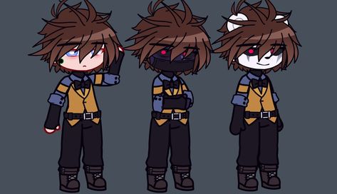 Afton Family Gacha Club Michael, Gacha Club Male Hair Ideas With Adjustments, Michael Afton Design, Gacha Club Micheal Afton, Afton Family Gacha Club Oc, Gacha Fnaf Designs, Michael Afton Gacha Club, Fanf Gacha, Michael Afton Gacha