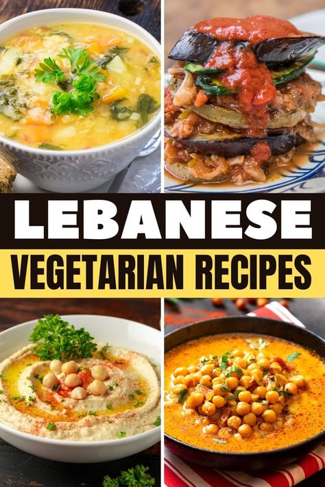 These Lebanese vegetarian recipes are so tasty and full of flavor. From lentil soup to tabbouleh to hummus, you'll love these traditional dishes. Lebanese Food Vegetarian, Vegetarian Arabic Recipes, Middle East Recipes Vegetarian, Lebanese Vegetarian Recipes, Lebanese Vegan Recipes, Lebanese Recipes Vegetarian, International Vegetarian Recipes, Healthy Lebanese Recipes, Lebanese Recipes Authentic